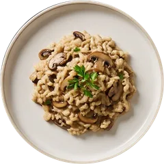 Casino de Montréal, set as a plate of mushroom risotto