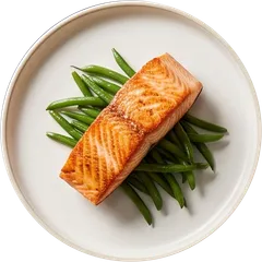 Casino du Lac-Leamy, set as a plate of seared salmon on green beans