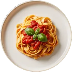 Hippodrome 3R, set as a plate of tagliatelle with tomato sauce and basil