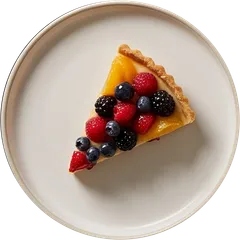 Playground, set as a plate of a slice of berry tart
